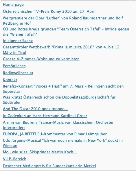 top 10 märz 2010